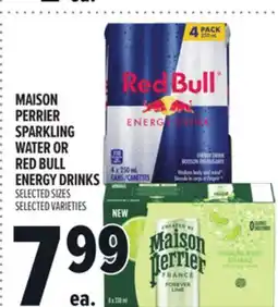 Metro MAISON PERRIER SPARKLING WATER OR RED BULL ENERGY DRINKS offer