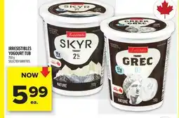 Metro IRRESISTIBLES YOGOURT TUB offer
