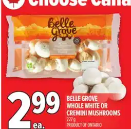 Metro BELLE GROVE WHOLE WHITE OR CREMINI MUSHROOMS offer