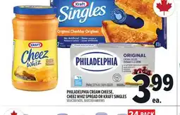 Metro PHILADELPHIA CREAM CHEESE, CHEEZ WHIZ SPREAD OR KRAFT SINGLES offer