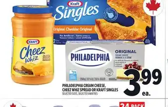 Metro PHILADELPHIA CREAM CHEESE, CHEEZ WHIZ SPREAD OR KRAFT SINGLES offer