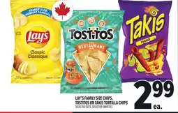 Metro LAY'S FAMILY SIZE CHIPS, TOSTITOS OR TAKIS TORTILLA CHIPS offer