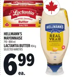 Metro HELLMANN'S MAYONNAISE 710-890 ML LACTANTIA BUTTER 454 G offer