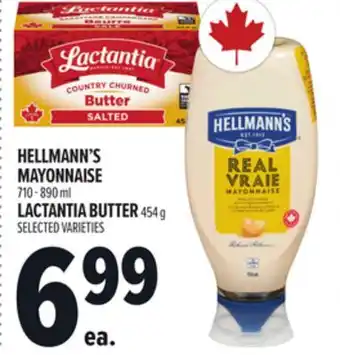 Metro HELLMANN'S MAYONNAISE 710-890 ML LACTANTIA BUTTER 454 G offer