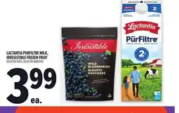 Metro LACTANTIA PURFILTRE MILK, IRRESISTIBLE FROZEN FRUIT offer