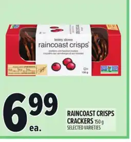 Metro RAINCOAST CRISPS CRACKERS offer