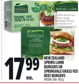 Metro NEW ZEALAND SPRING LAMB BURGERS OR SPRINGVALE GRASS FED BEEF BURGERS offer