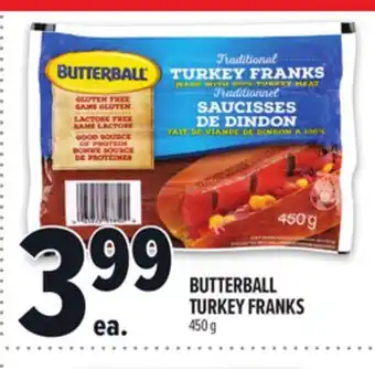 Metro BUTTERBALL TURKEY FRANKS offer