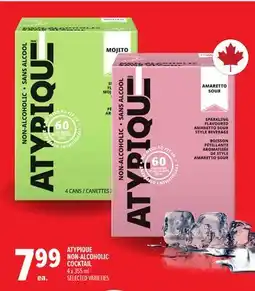 Metro ATYPIQUE NON-ALCOHOLIC COCKTAIL offer