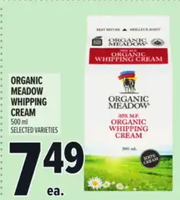 Metro ORGANIC MEADOW WHIPPING CREAM offer