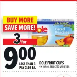 Metro DOLE FRUIT CUPS offer
