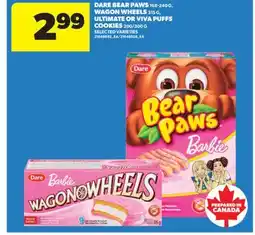 Real Canadian Superstore DARE BEAR PAWS 168-240 G, WAGON WHEELS 315 G, ULTIMATE OR VIVA PUFFS COOKIES 290/300 G offer