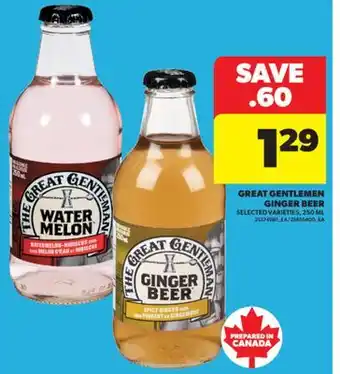 Real Canadian Superstore GREAT GENTLEMEN GINGER BEER, 250 ML offer