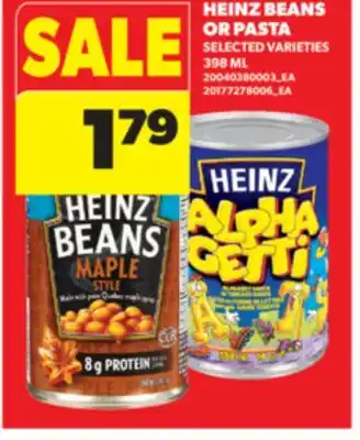 Real Canadian Superstore HEINZ BEANS OR PASTA, 398 ML offer