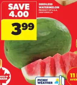 Real Canadian Superstore SEEDLESS WATERMELON, 11 LB AVERAGE offer