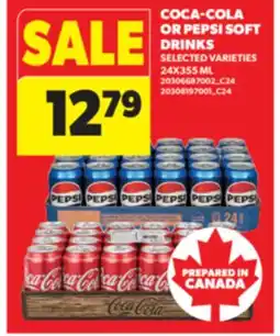 Real Canadian Superstore COCA-COLA OR PEPSI SOFT DRINKS, 24X355 ML offer