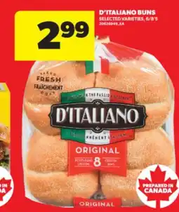 Real Canadian Superstore D'ITALIANO BUNS, 6/8'S offer