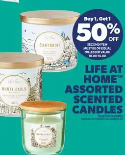 Real Canadian Superstore LIFE AT HOME ASSORTED SCENTED CANDLES offer