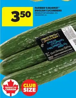 Real Canadian Superstore FARMER'S MARKET ENGLISH CUCUMBERS, 3'S offer