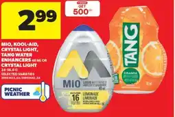 Real Canadian Superstore MIO, KOOL-AID, CRYSTAL LIGHT, TANG WATER ENHANCERS 48 ML OR CRYSTAL LIGHT 24-56.6 G offer