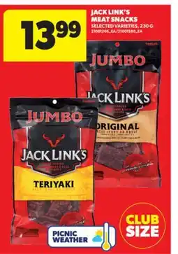 Real Canadian Superstore JACK LINK'S MEAT SNACKS, 230 G offer