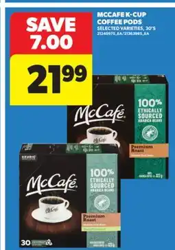 Real Canadian Superstore MCCAFE K-CUP COFFEE PODS, 30' S offer