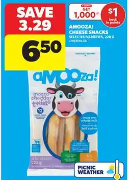 Real Canadian Superstore AMOOZA! CHEESE SNACKS, 228 G offer