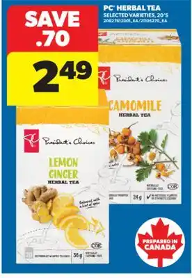 Real Canadian Superstore PC HERBAL TEA, 20'S offer
