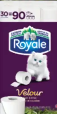 Real Canadian Superstore ROYALE ORIGINAL OR VELOUR BATHROOM TISSUE, 30 = 90 ROLLS offer