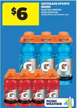 Real Canadian Superstore GATORADE SPORTS DRINK, 6X591/8X355 ML offer