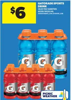 Real Canadian Superstore GATORADE SPORTS DRINK, 6X591/8X355 ML offer