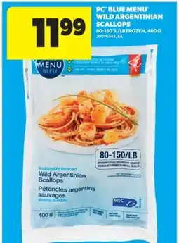 Real Canadian Superstore PC BLUE MENU WILD ARGENTINIAN SCALLOPS, 80-150' S/LB, 400 G offer