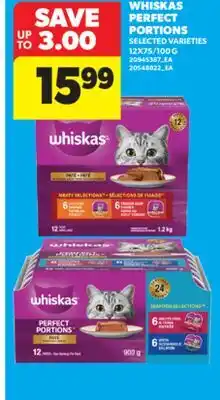 Real Canadian Superstore WHISKAS PERFECT PORTIONS, 12X75/100 G offer