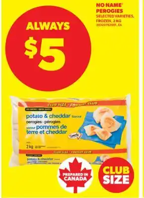 Real Canadian Superstore NO NAME PEROGIES, 2 KG offer