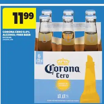 Real Canadian Superstore CORONA CERO 0.0% ALCOHOL-FREE BEER, 6X330 ML offer