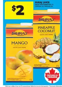 Real Canadian Superstore SURAJ JUICE, 1 L offer