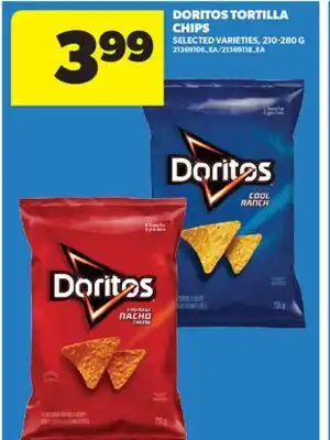 Real Canadian Superstore DORITOS TORTILLA CHIPS, 210-280 G offer