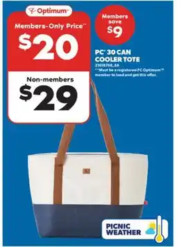 Real Canadian Superstore PC 30 CAN COOLER TOTE offer