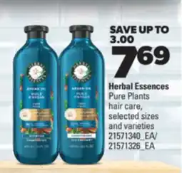 Real Canadian Superstore HERBAL ESSENCES PURE PLANTS HAIR CARE offer