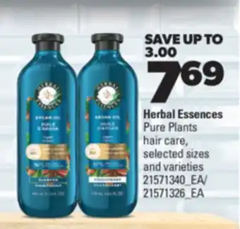 Real Canadian Superstore HERBAL ESSENCES PURE PLANTS HAIR CARE offer
