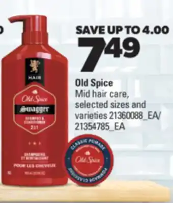 Real Canadian Superstore OLD SPICE MID HAIR CARE offer