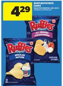 Real Canadian Superstore RUFFLES POTATO CHIPS, 180-200 G offer
