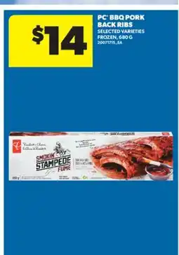 Real Canadian Superstore PC BBQ PORK BACK RIBS, 680 G offer