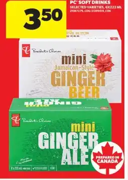 Real Canadian Superstore PC SOFT DRINKS, 6X222 ML offer