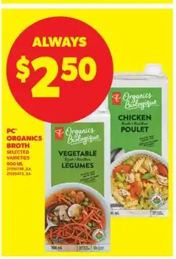 Real Canadian Superstore PC ORGANICS BROTH, 900 ML offer
