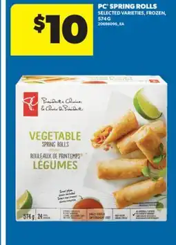 Real Canadian Superstore PC SPRING ROLLS, 574 G offer