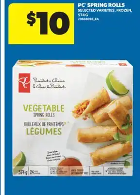 Real Canadian Superstore PC SPRING ROLLS, 574 G offer