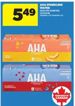 Real Canadian Superstore AHA SPARKLING WATER, 12X355 ML offer