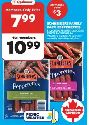Real Canadian Superstore SCHNEIDERS FAMILY PACK PEPPERETTES, 250-375 G offer