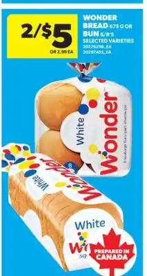 Real Canadian Superstore WONDER BREAD 675 G OR BUN 6/8' S offer